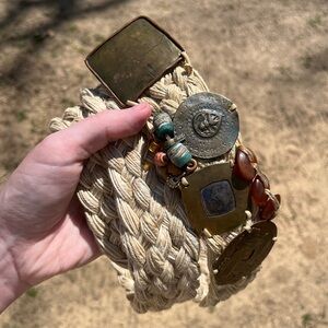 Vintage Marjorie Baer Woven Belt Copper